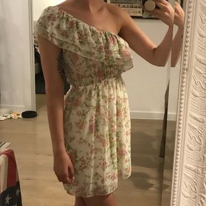 Floral One Shoulder Mini Dress